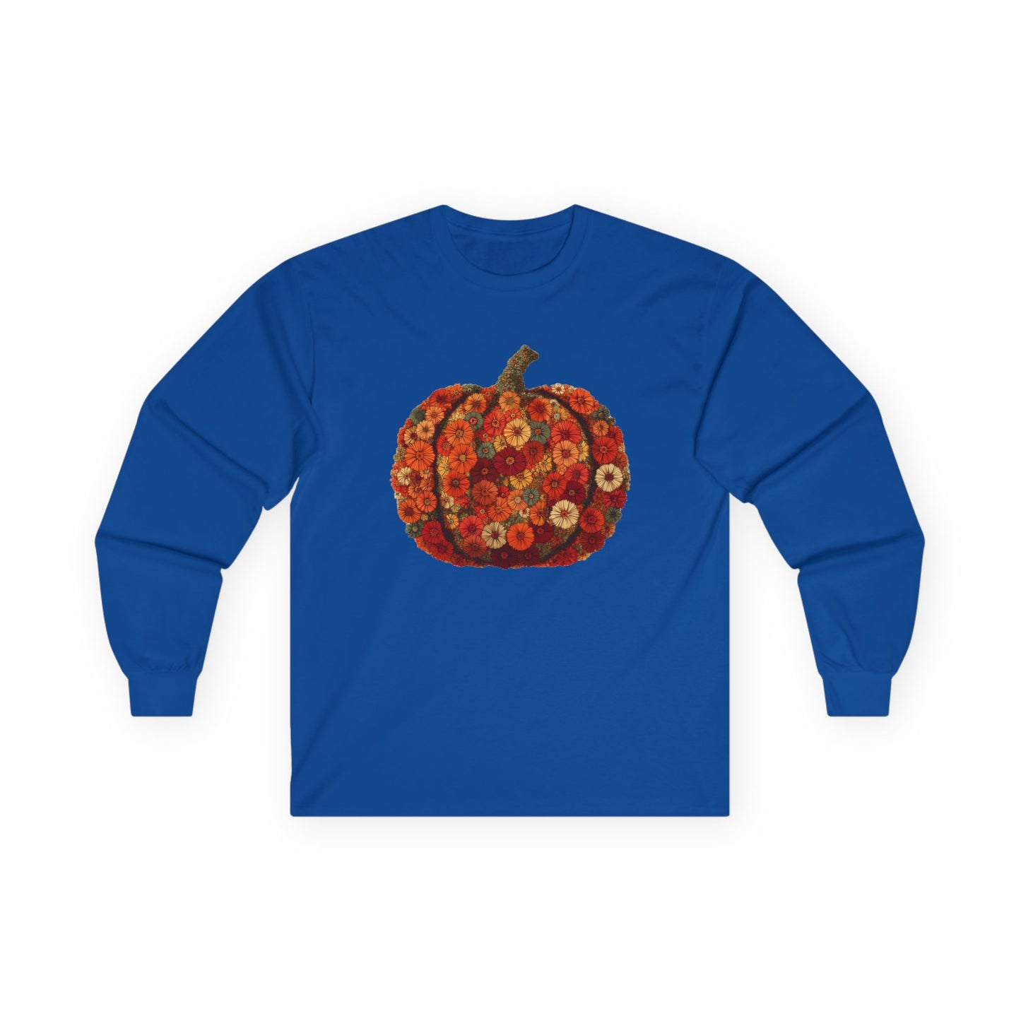 Floral Pumpkin Long-Sleeve Unisex T-Shirt