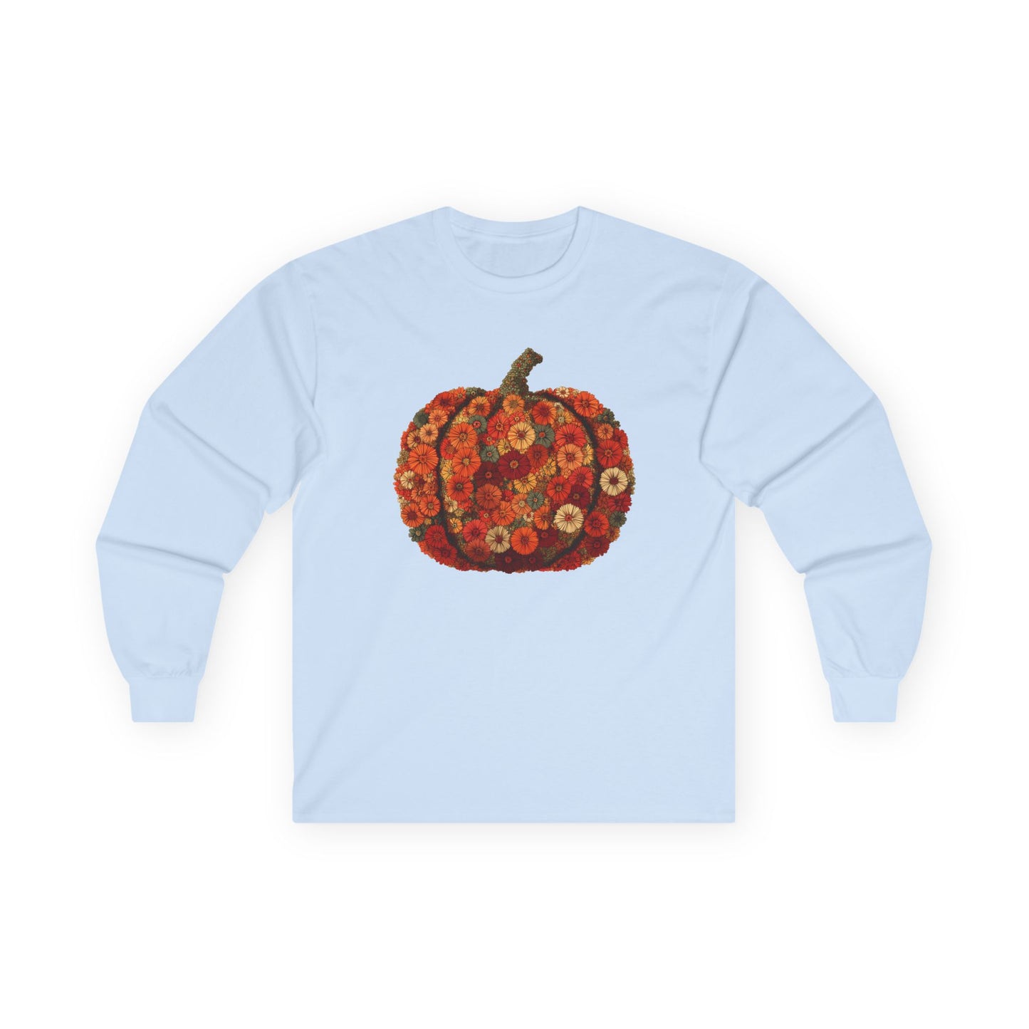 Floral Pumpkin Long-Sleeve Unisex T-Shirt