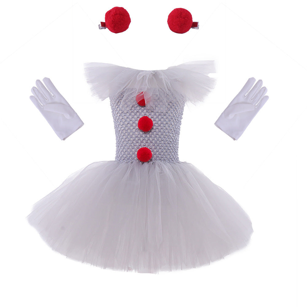Mesh Princess Dress Set – Children’s Halloween Costume & Party Outfit