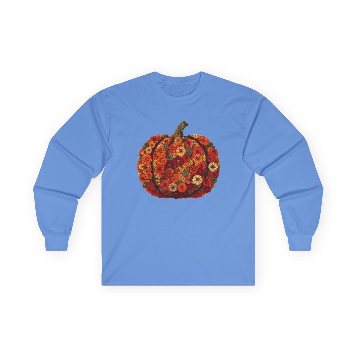 Floral Pumpkin Long-Sleeve Unisex T-Shirt