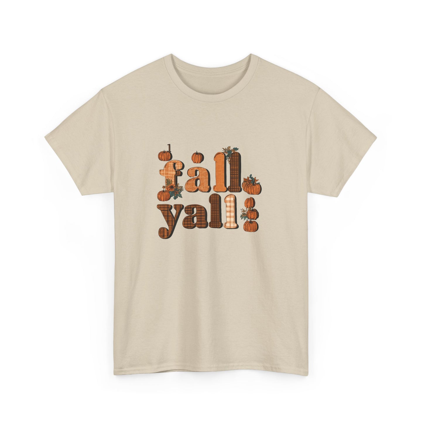 Fall Y'all Rustic Plaid Accent T-Shirt