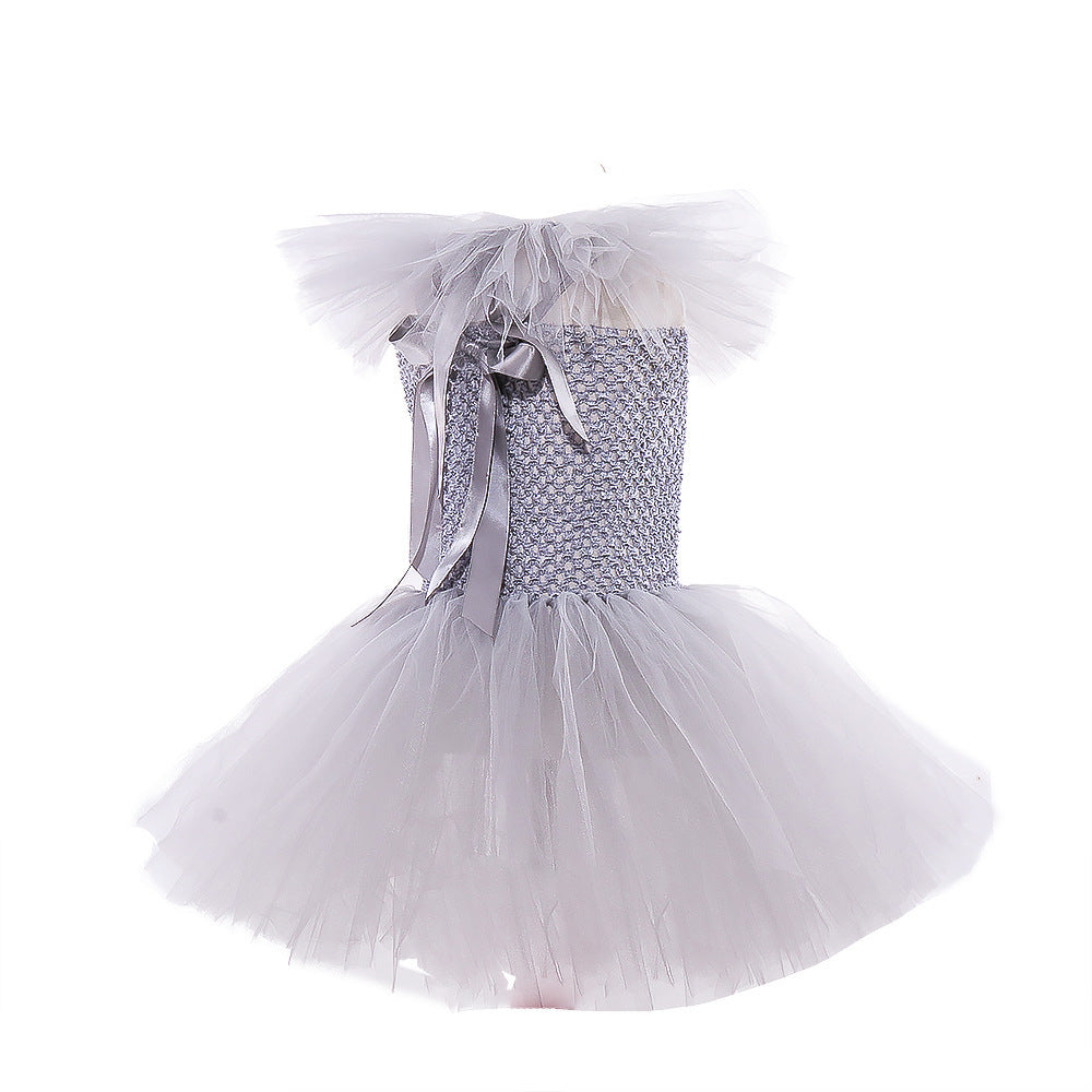 Mesh Princess Dress Set – Children’s Halloween Costume & Party Outfit