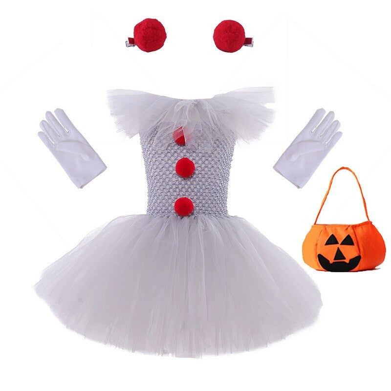 Mesh Princess Dress Set – Children’s Halloween Costume & Party Outfit