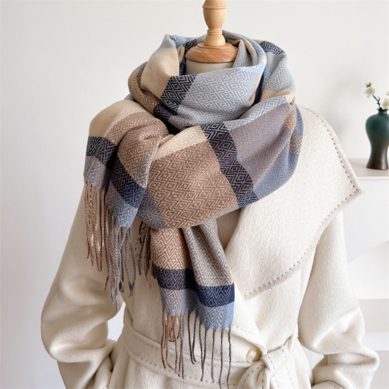 Unisex Autumn & Winter Tassel Scarf – Cozy All-Match Knit Wrap