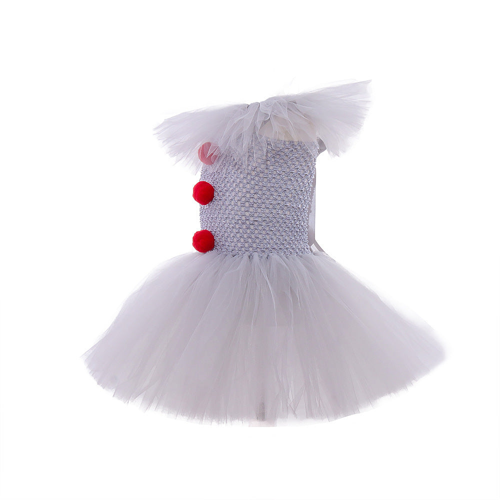 Mesh Princess Dress Set – Children’s Halloween Costume & Party Outfit