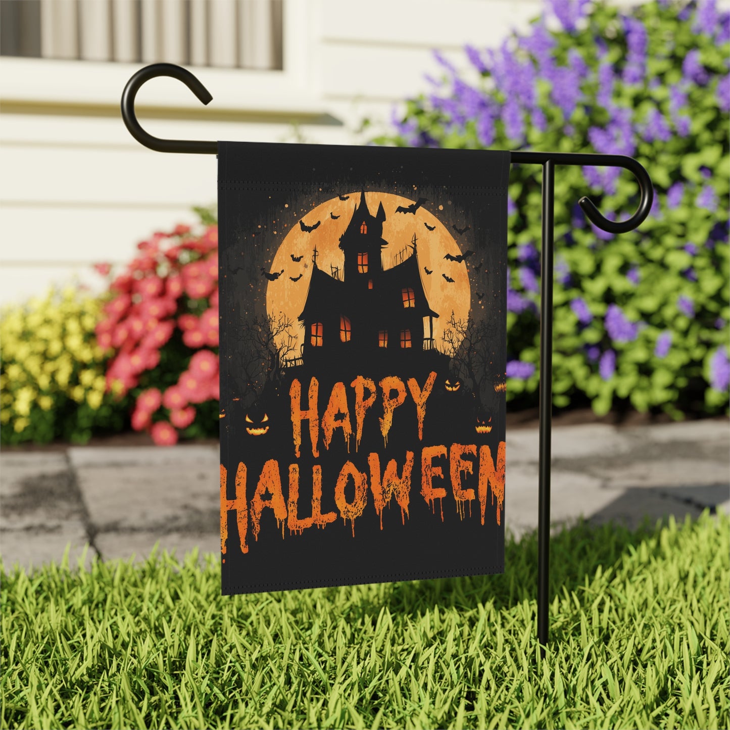Halloween Garden Banner, Spooky Outdoor Decor, Party & Home Decoration, Yard Sign for Fall Celebrations, Seasonal Greetings
