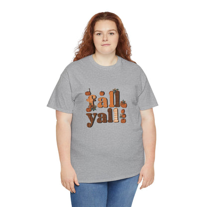Fall Y'all Rustic Plaid Accent T-Shirt