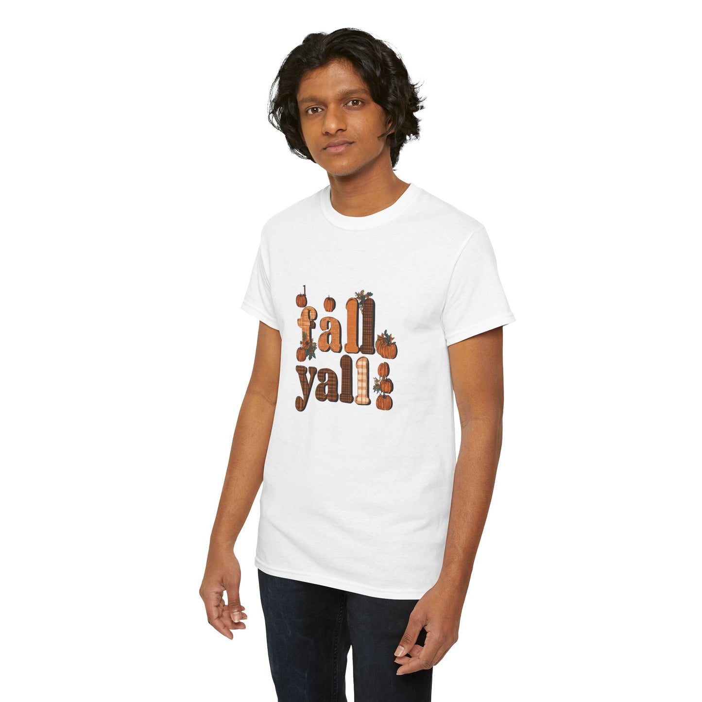 Fall Y'all Rustic Plaid Accent T-Shirt