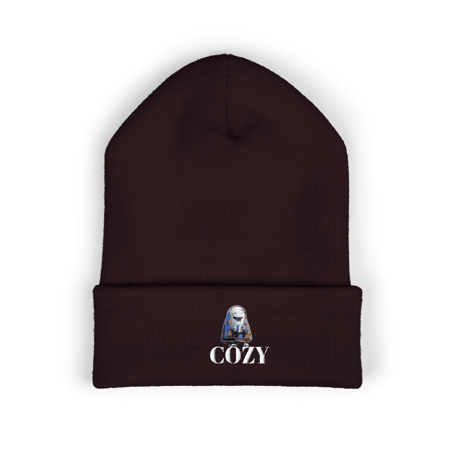Cozy Embroidered Cuffed Beanie - Warm Winter Hat, Unisex Knit Cap, Cute Fall Fashion, Gift for Nature Lovers, Casual Everyday Wear