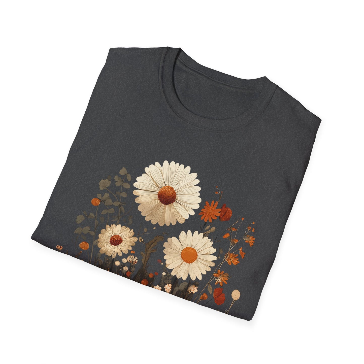 Autumn Harvest Floral Pumpkin Unisex T-Shirt