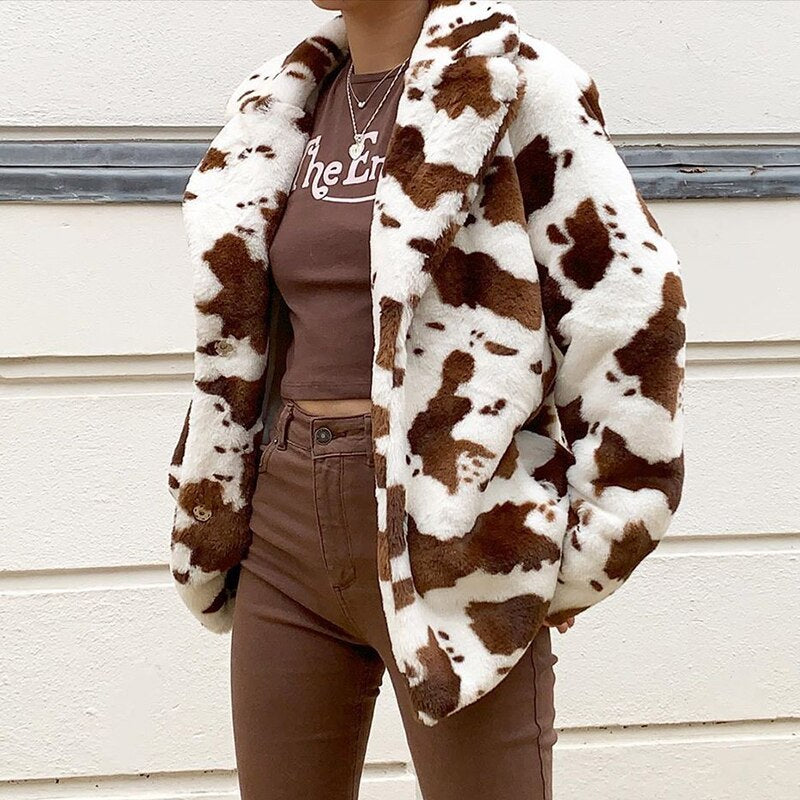 Cowhide Mink Coat-Chic & Cozy Outerwear