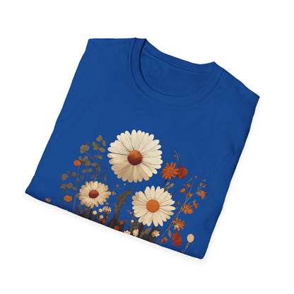 Autumn Harvest Floral Pumpkin Unisex T-Shirt