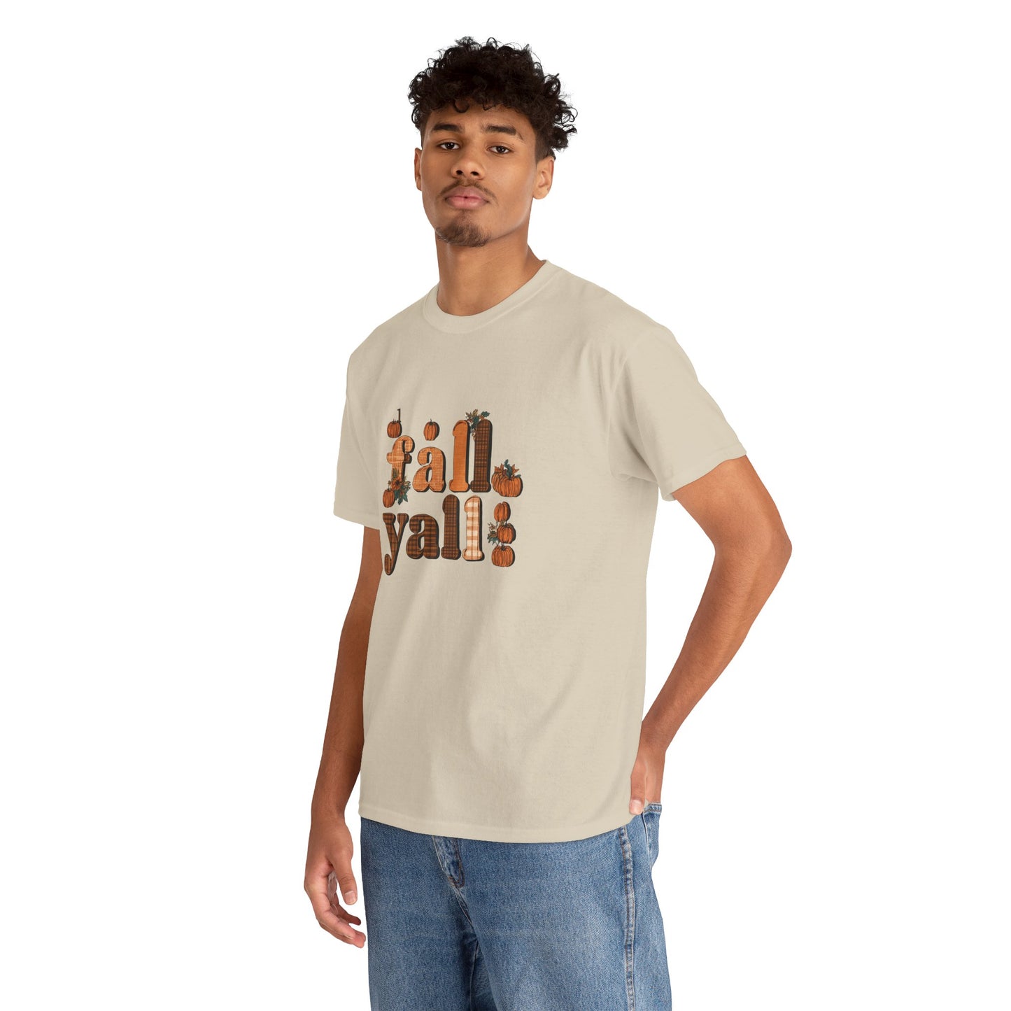 Fall Y'all Rustic Plaid Accent T-Shirt