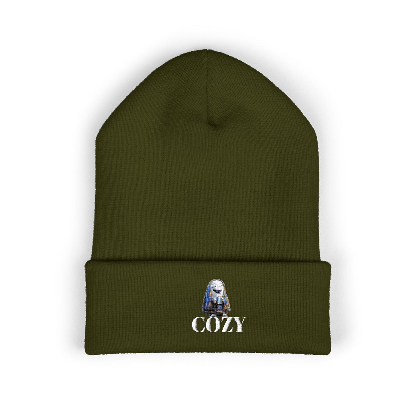 Cozy Embroidered Cuffed Beanie - Warm Winter Hat, Unisex Knit Cap, Cute Fall Fashion, Gift for Nature Lovers, Casual Everyday Wear
