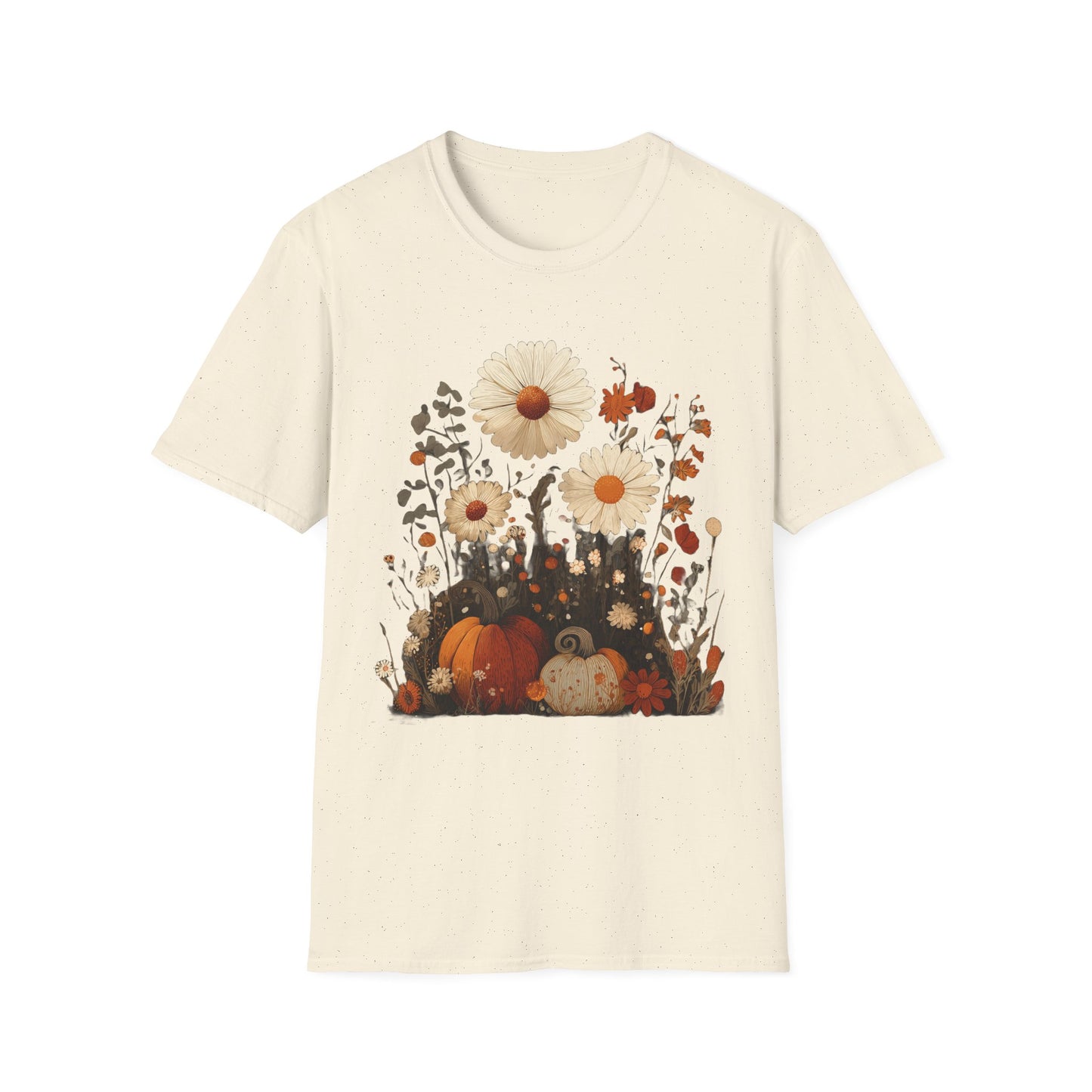 Autumn Harvest Floral Pumpkin Unisex T-Shirt