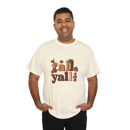 Fall Y'all Rustic Plaid Accent T-Shirt