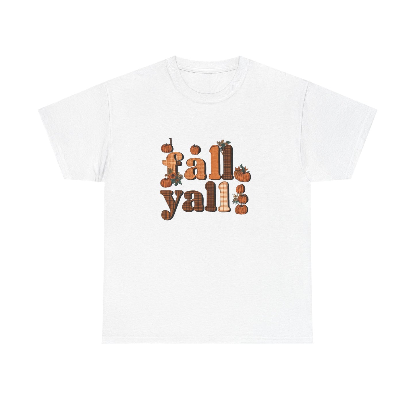 Fall Y'all Rustic Plaid Accent T-Shirt
