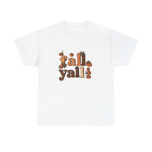 Fall Y'all Rustic Plaid Accent T-Shirt