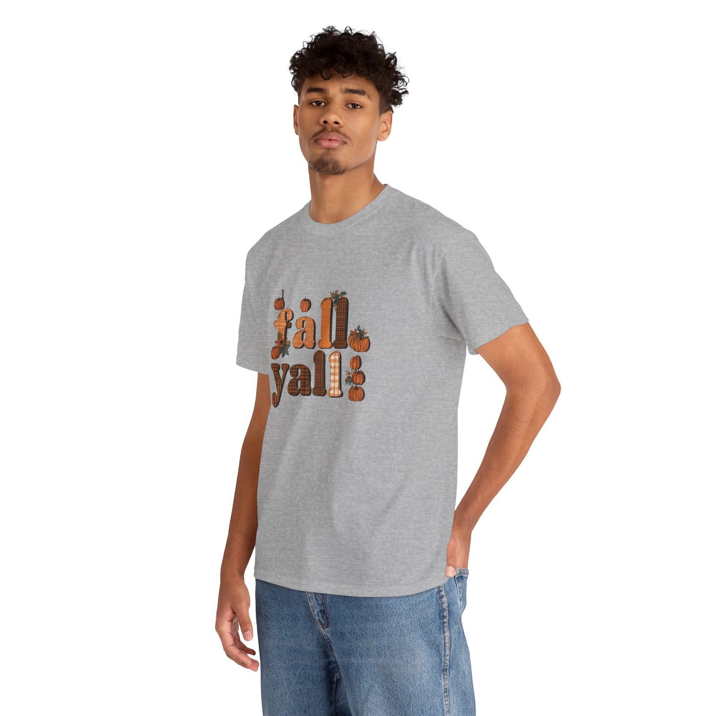 Fall Y'all Rustic Plaid Accent T-Shirt