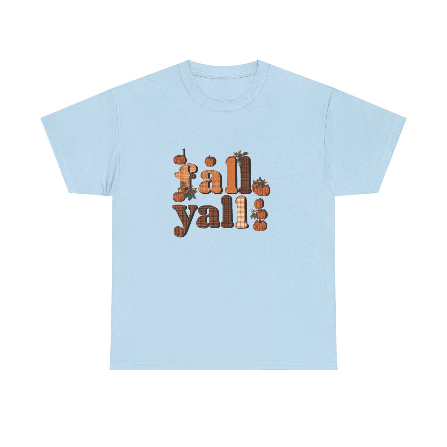 Fall Y'all Rustic Plaid Accent T-Shirt