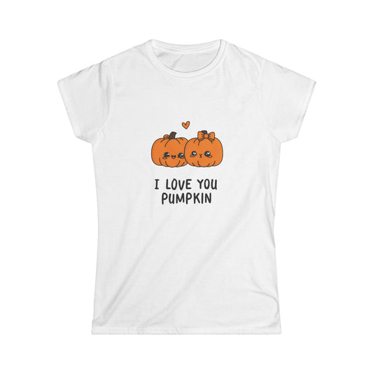 I Love You Pumpkin Women's Softstyle Cute Couples Tee