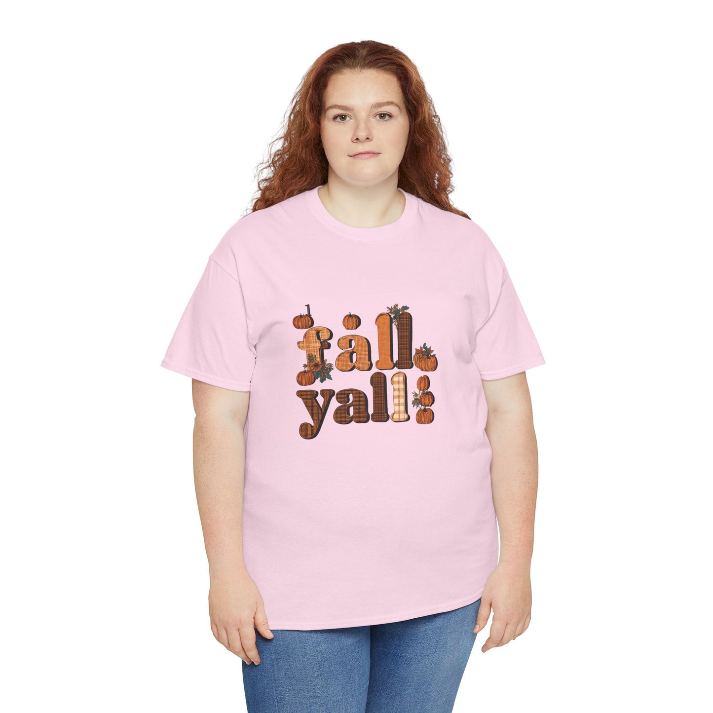 Fall Y'all Rustic Plaid Accent T-Shirt