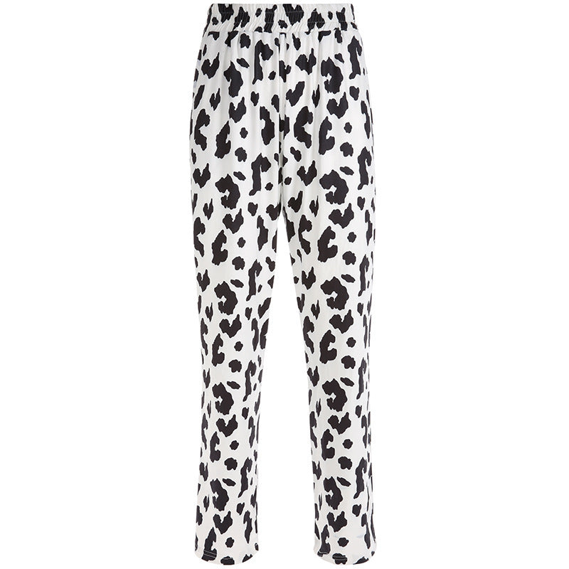 Casual Cow Pattern Pants