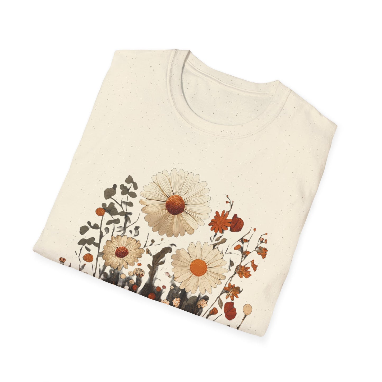 Autumn Harvest Floral Pumpkin Unisex T-Shirt
