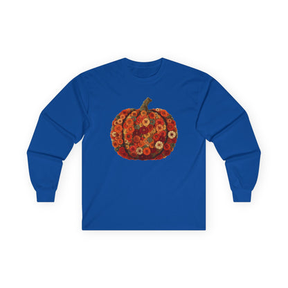 Floral Pumpkin Long-Sleeve Unisex T-Shirt