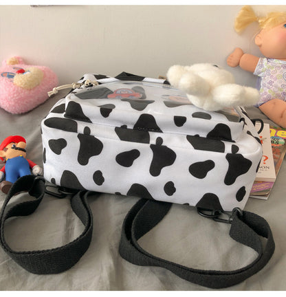 Women’s Cow Print Shoulder Backpack – Cute & Stylish Bag