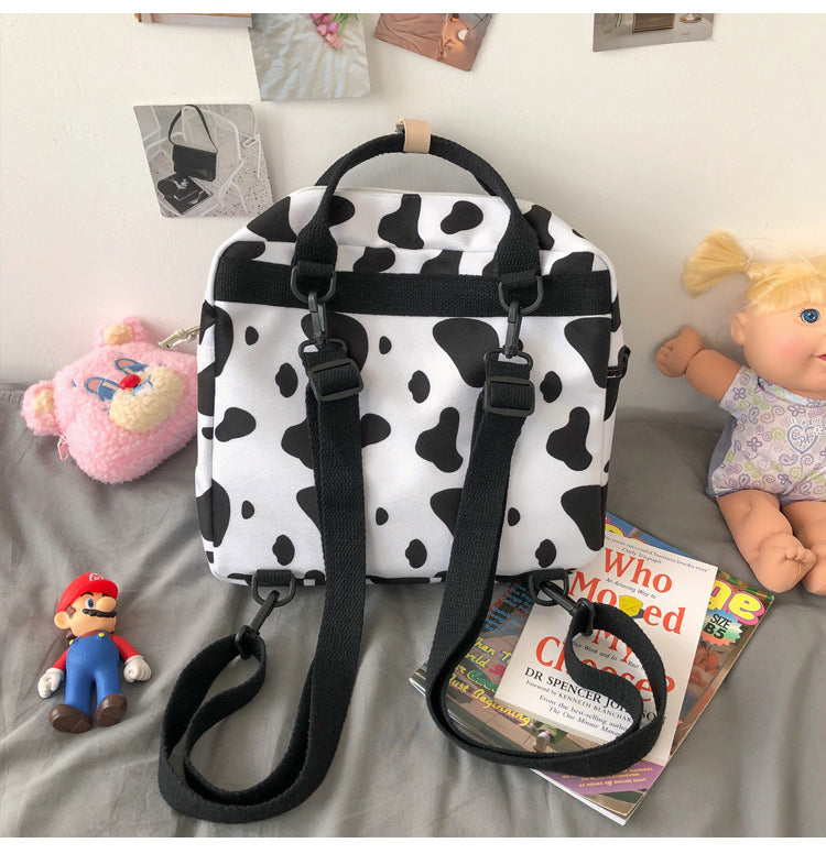 Women’s Cow Print Shoulder Backpack – Cute & Stylish Bag