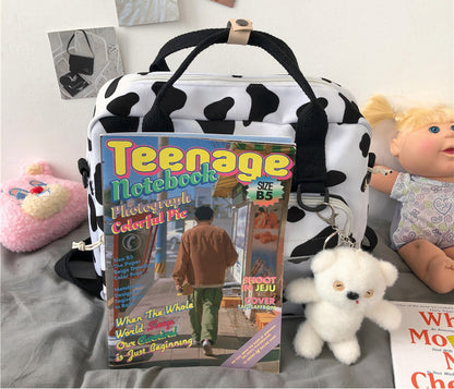 Women’s Cow Print Shoulder Backpack – Cute & Stylish Bag