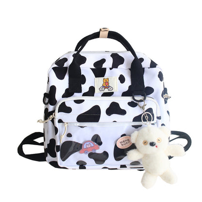 Women’s Cow Print Shoulder Backpack – Cute & Stylish Bag