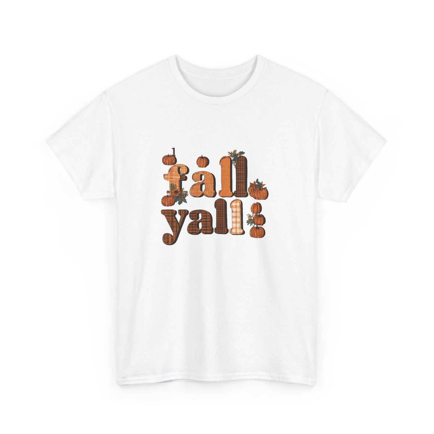 Fall Y'all Rustic Plaid Accent T-Shirt