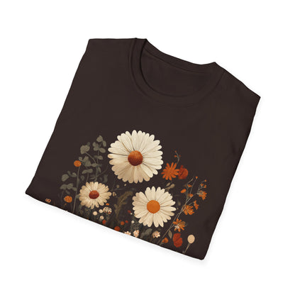 Autumn Harvest Floral Pumpkin Unisex T-Shirt
