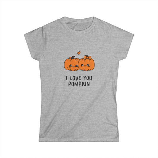 I Love You Pumpkin Women's Softstyle Cute Couples Tee