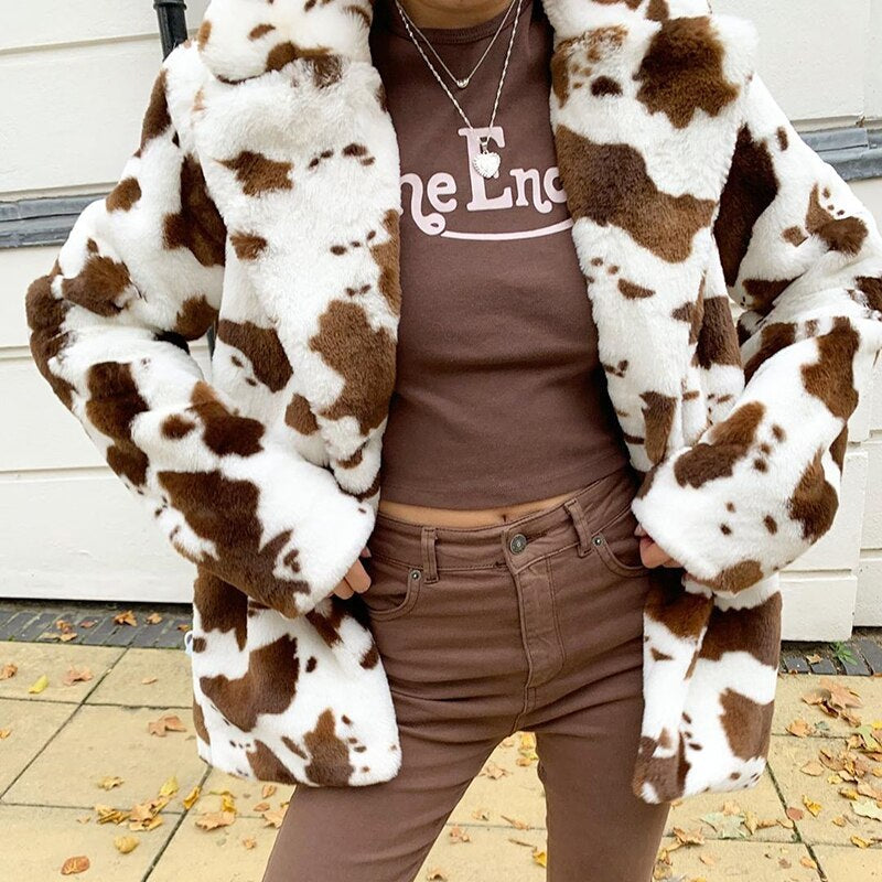 Cowhide Mink Coat-Chic & Cozy Outerwear