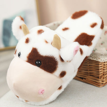 Cozy Cow Plush Slippers – Plush & Comfortable Home Shoes