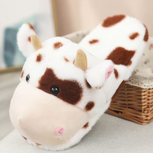 Cozy Cow Plush Slippers – Plush & Comfortable Home Shoes