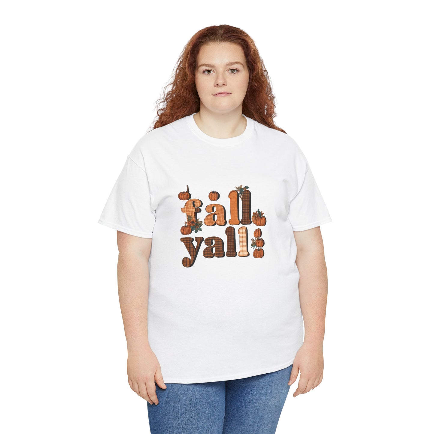 Fall Y'all Rustic Plaid Accent T-Shirt