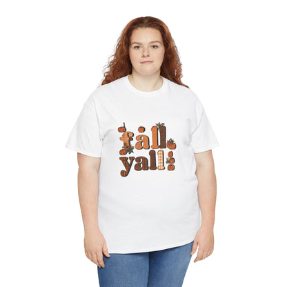 Fall Y'all Rustic Plaid Accent T-Shirt