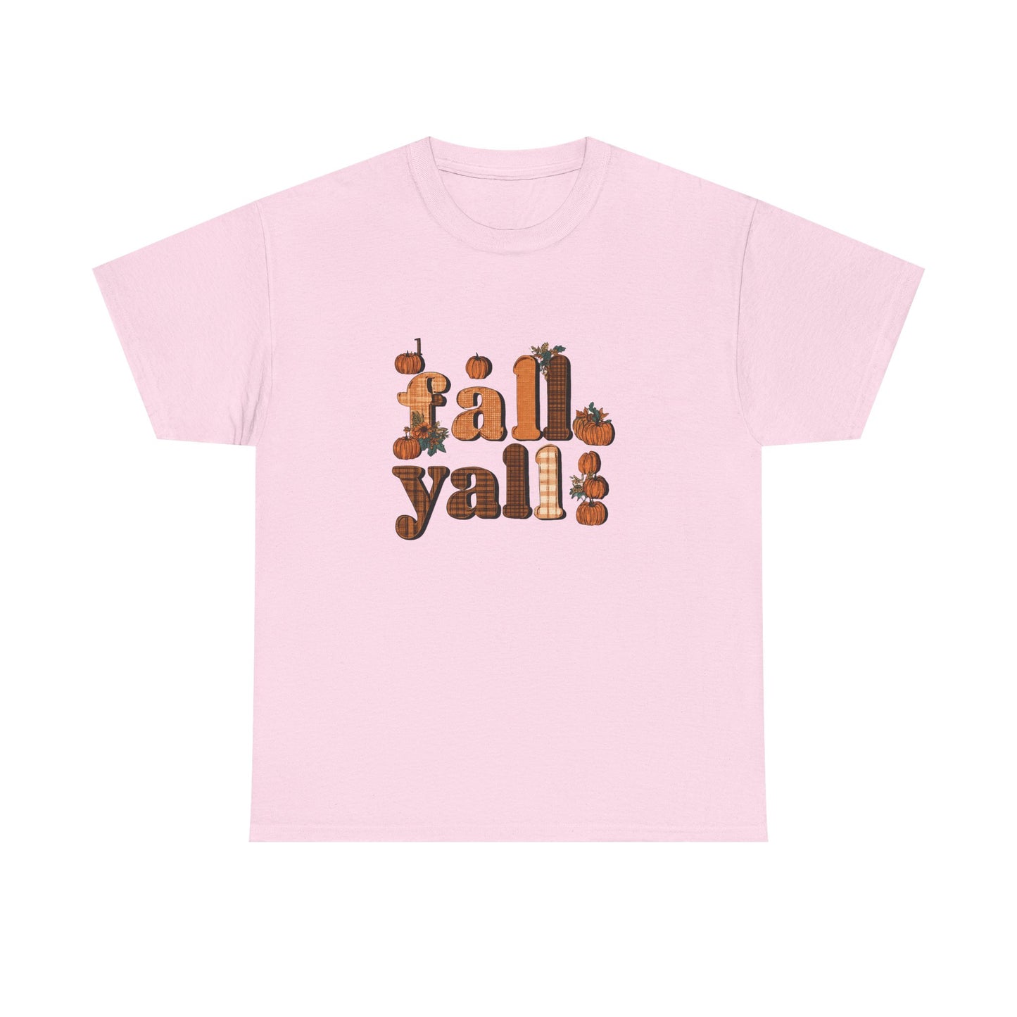 Fall Y'all Rustic Plaid Accent T-Shirt