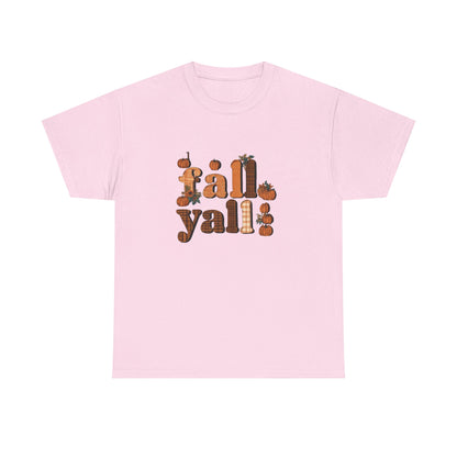Fall Y'all Rustic Plaid Accent T-Shirt