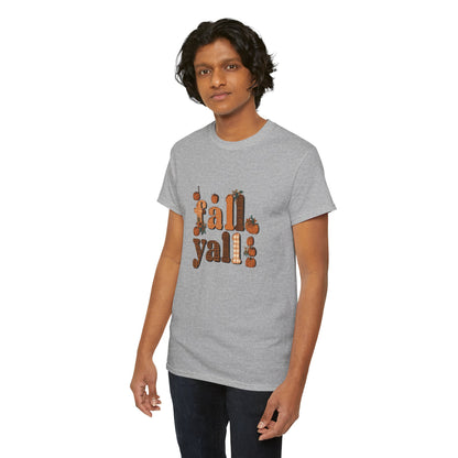 Fall Y'all Rustic Plaid Accent T-Shirt