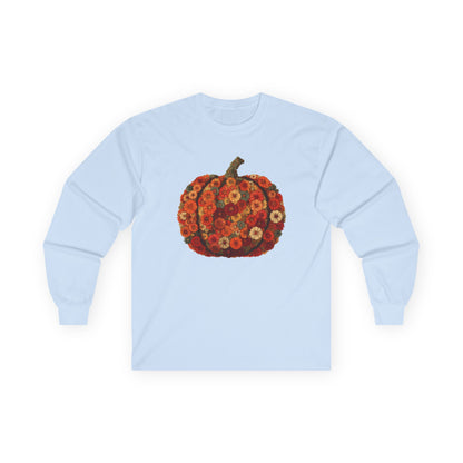 Floral Pumpkin Long-Sleeve Unisex T-Shirt