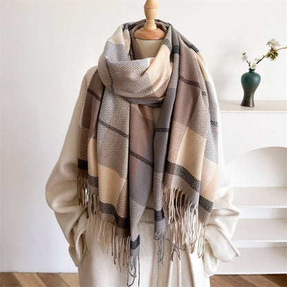 Unisex Autumn & Winter Tassel Scarf – Cozy All-Match Knit Wrap