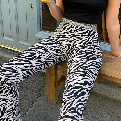 Casual Cow Pattern Pants