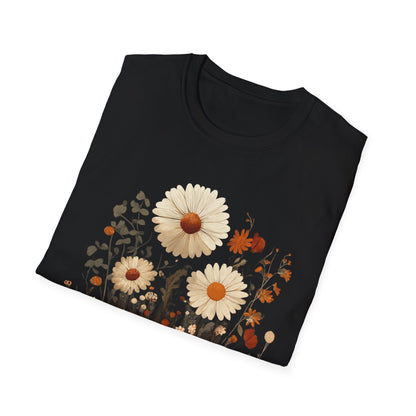 Autumn Harvest Floral Pumpkin Unisex T-Shirt