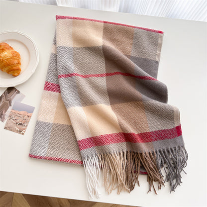 Unisex Autumn & Winter Tassel Scarf – Cozy All-Match Knit Wrap