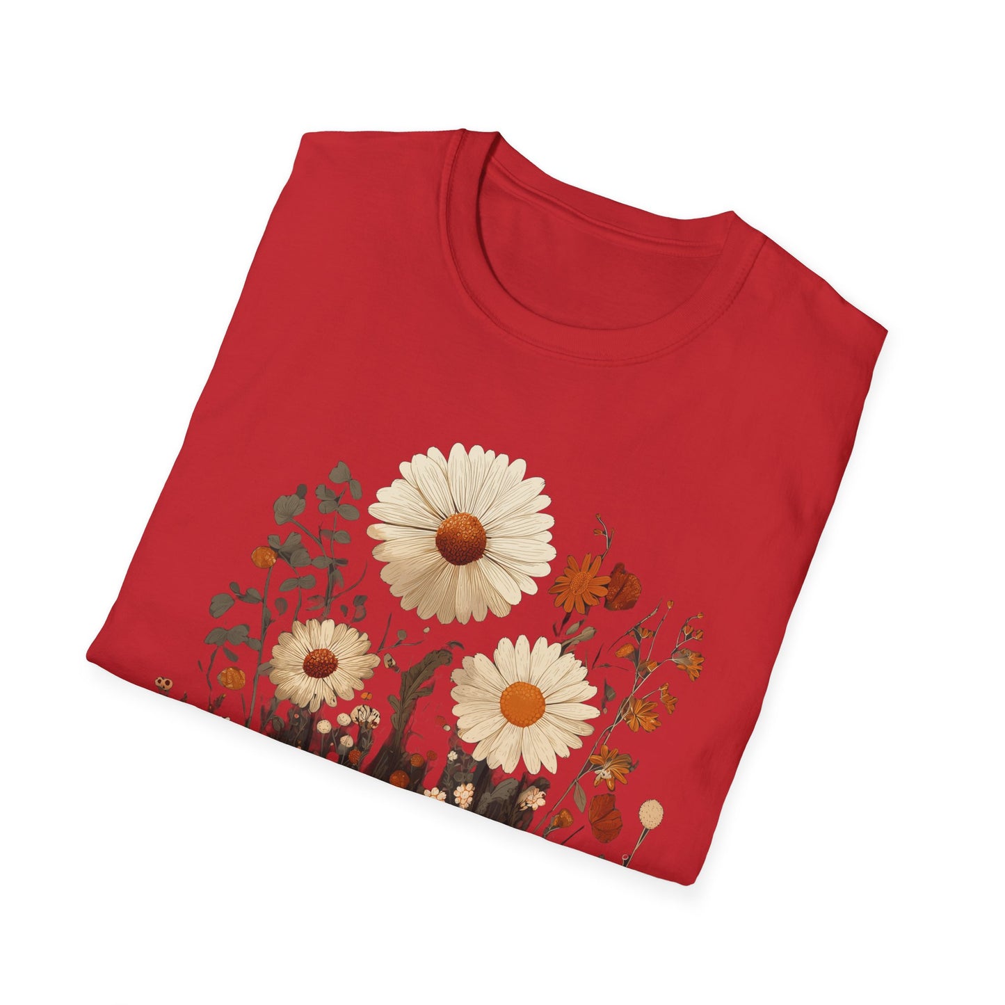 Autumn Harvest Floral Pumpkin Unisex T-Shirt